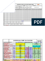 Centrifugal Pump Calculation Summary Sheet