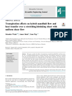 Transpiration Effects On Hybrid Nano Uid Ow and Heat Transfer Over A Stretching/shrinking Sheet With Uniform Shear Ow