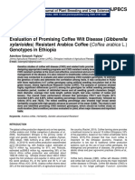 Evaluation of Promising Coffee Wilt Disease (Gibberella Xylarioides) Resistant Arabica Coffee (Coffea Arabica L.) Genotypes in Ethiopia