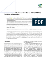 Research Article Mathematical Model For Coronavirus Disease 2019 (COVID-19) Containing Isolation Class