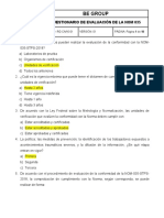 Cuestionario de Evaluación NOM 035