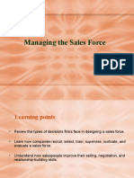 Managing The Sales Force