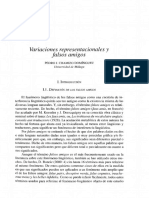 Variaciones Representacionales y Falsos Amigos