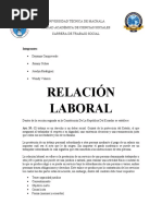 Relacion Laboral Ensayo