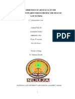 The New Dimension of Article 14 of The Constituion Towards Strengthening The Rule of Law in India