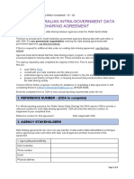 South Australian Intra Government Data Sharing Agreement Form