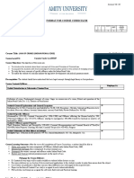 Format For Course Curriculum: Annexure CD - 01'