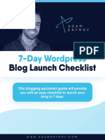 7-Day Wordpress: Blog Launch Checklist