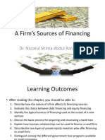 A Firm's Sources of Financing