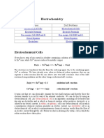 Electrochemistry: Summaries Drill Problems