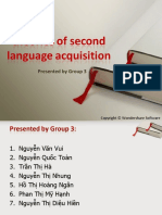 Theories of Second Language Acquisition