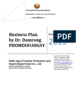 Business Plan by Dr. Damrong Phomdouangsy: Delta Agro-Forestry Promotion and Import-Export Sole Co., LTD