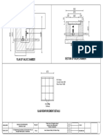 Plan of Valve Chamber Section of Valve Chamber: RCC Works: Concrete Grade: M20 Rebar Grade: Fe500