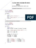 Resolução de Exercícios EDA: 1-Data Types. Arithmetic Expressions. Input and Output