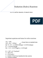 Oxidation-Reduction (Redox) Reactions: Eh, PH, and The Chemistry of Natural Waters