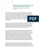 Análisis de La Sentencia Nicaragua Vs Colombia