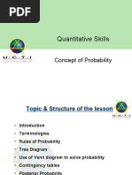 Quantitative Skills: Concept of Probability