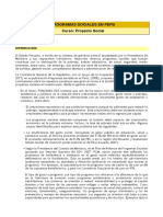 Lectura. Programas Sociales en El Perù PDF