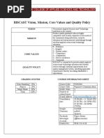 BISCAST Vision, Mission, Core Values and Quality Policy: Bicol State College of Applied Sciences and Technology