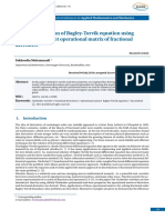 Numerical Solution of Bagley-Torvik Equation Using Chebyshev Wavelet Operational Matrix of Fractional Derivative