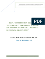 4.5. Poza de Lixiviacion - Especificaciones Tecnicas