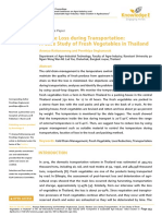 Reduce Loss During Transportation: A Case Study of Fresh Vegetables in Thailand