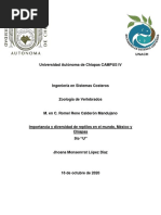 Importancia y Diversidad de Los Reptiles A Nivel Mundial, México y Chiapas