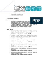 Proforma de Mantenimiento en Servicios Higiénicos