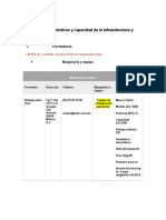 Características y Capacidad de La Infraestructura y Equipo