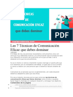 Las 7 Técnicas de Comunicación Eficaz Que Debes Dominar