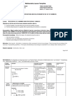 Mathematics Lesson Template