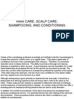 Hair Care, Scalp Care, Shampooing, and Conditioning