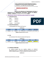 2.1. Memoria Descriptiva - Huayopampa 2020