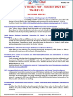 Current Affairs Weekly PDF - October 2020 1st Week (1-8) by AffairsCloud