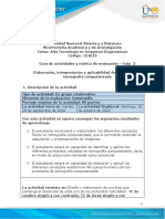 Guía de Actividades y Rúbrica de Evaluación Fase 3 - Elaboración, Interpretación y Aplicabilidad de Protocolos en Tomografía Computarizada