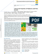 In Uence of Cardanol Oil On The Properties of Poly (Lactic Acid) Films Produced by Melt Extrusion