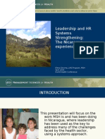 Leadership and HR Systems Strengthening: The Nicaragua Experience