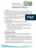 Modular Learning Continuity Plan