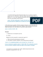 Solution - Numericals Market Structure PDF