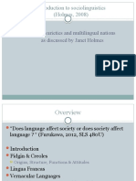 An Introduction To Sociolinguistics (Holmes, 2008)