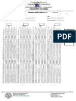 Department of Education: Answer Sheet (Grade 12)