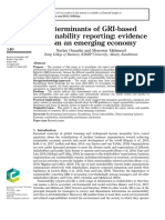 Determinants of GRI-based Sustainability Reporting: Evidence From An Emerging Economy