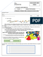 3º Ano Leitura e Interpretação de Conto Substantivo Proprio e Comum Grau Do Substantivo Ortografia