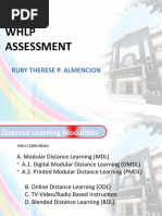 DLDM WHLP Assessment: Ruby Therese P. Almencion