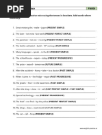 B1 Passive Voice PA006: Make Sentences in Passive Voice Using The Tenses in Brackets. Add Words Where Necessary