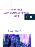 DATA BOOKLET Electricity and Magnetism