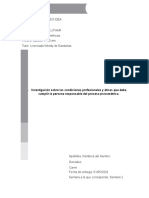 Investigación Condiciones Profesionales y Eticas Que Debe Cumplir Un Responsable Del Proceso Psicometrico