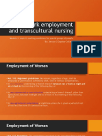 Decent Work Employment and Transcultural Nursing