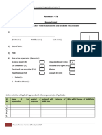 Annexure IV - Resume Format