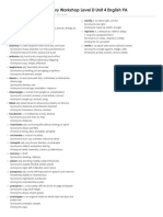 Unit 4 Level D Word List